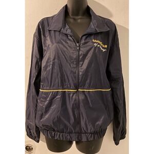Goodyear 1 In Racing Vtg Windbreaker Small Zip Up Blue Jacket  Pockets Made USA
